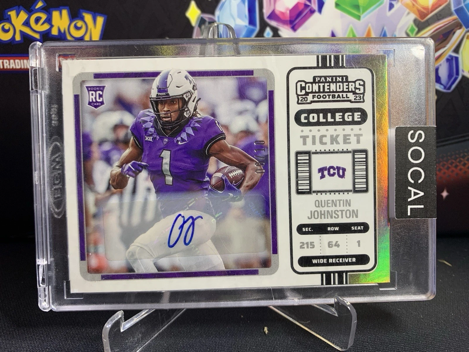 Quentin Johnston Panini Chronicles Draft Picks Contenders College Ticket #12 Autograph