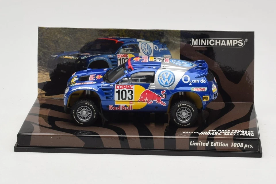 VW Gara Touareg #103 Win Rally Por La Pampa 2005 Saby MINICHAMPS 436053303 1/43 - Immagine 4 di 4