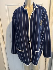 225 Ralph Lauren Medium Bullion Crest Stripe Blazer RLR Polo Sz 1X