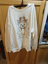 DN8- Zoe  Liv Women  s Country Music Teddy Bear Graphic Sweatshirt Size XL