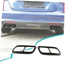 Tailpipe Exhaust Muffler Cover Compatible with Cadillac CT4 CT5 Black,Style A
