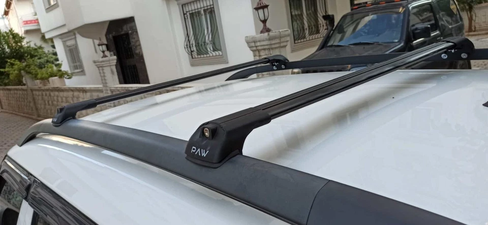 Barras transversais trilho elevado alumínio prata rack de teto Ford Expedition U324 (2007-2018) - Imagem 3 de 4