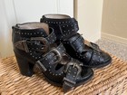 Freebird Women's Black Leather VIOLET Heels - Size 6M - Rare Find! - $250 Retail — photo 2