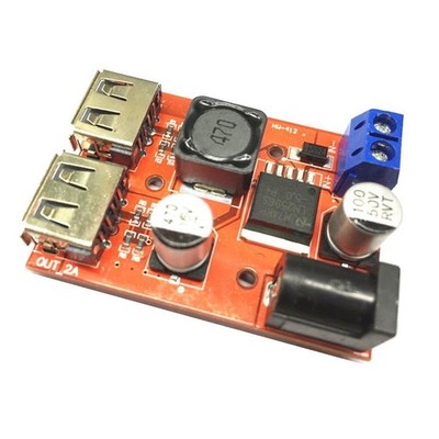 Dual USB 9V/12V/24V/36V Zu 5V 3A DC-DC Auto Ladegerät Netzteil Modul Solar