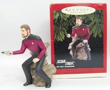 Vintage Hallmark Keepsake Ornament Star Trek William Riker Next Generation 1996