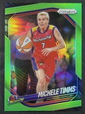 2025 Panini Prizm WNBA Michele Timms Lime Green Prizm /225 #133