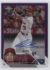 2023 Topps Chrome Rookie Purple Refractor 206/250 Livan Soto #RA-LSO Auto 16s2