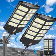 14000000LM Commercial Solar Street Light LED Outdoor Dusk to Dawn Road Area Lamp