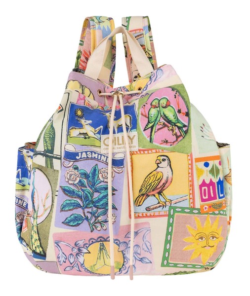 Oilily Babita Backpack Rucksack Freizeitrucksack Rucksack Almond Oil Bunt Neu-image
