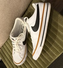 Nike Court Legacy GS Sneakers Youth 7Y White Black/Desert Ochre Shoe