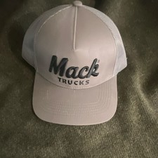Mack Trucks White Mesh Snapback Trucker Hat Cap Baseball Cap Style