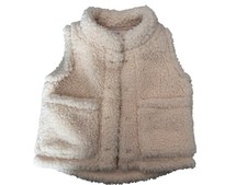 Carter  s Baby Faux Shearling Vest 24 Months  Teddy Fleece Snap Front Ivory EUC