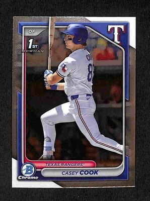 2024 Bowman Draft - Casey Cook Chrome 1st Bowman #BDC-66 Rangers Prospect