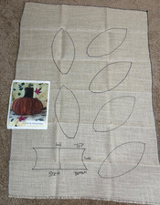 BEVERLY CONWAY DESIGNS- "The Hooked Pumpkin" Burlap Rug Pattern 3-D Pumpkin New