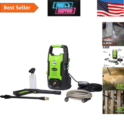 #ad 1500 PSI Electric Pressure Washer Compact Design 20 ft Hose amp; Soap Applicator $172.99
