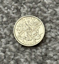 2016 Last Round One Pound £1 Coin BUNC Uncirculated Rare Taken From Sealed Card