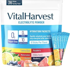 36 Sticks Electrolytes Powder 6 Flavors Sugar Free Hydration Daily IV Drink Mix