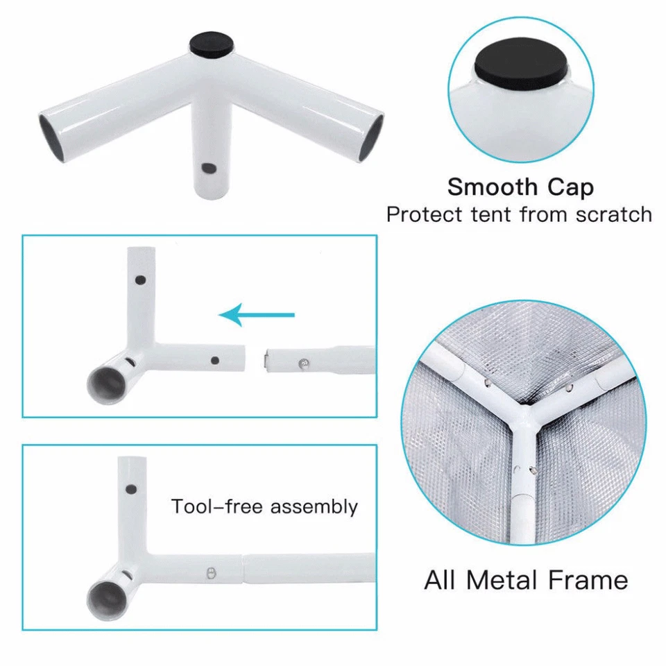 GROZY 120x120x200CM Grow Light Tent 100% Reflective Hydroponics System Grow Room - image 4 of 4