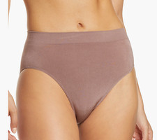 Wacoal L103438 B-Smooth Pecan Brown Seamless Hi-Cut Brief Panty Women's Size L