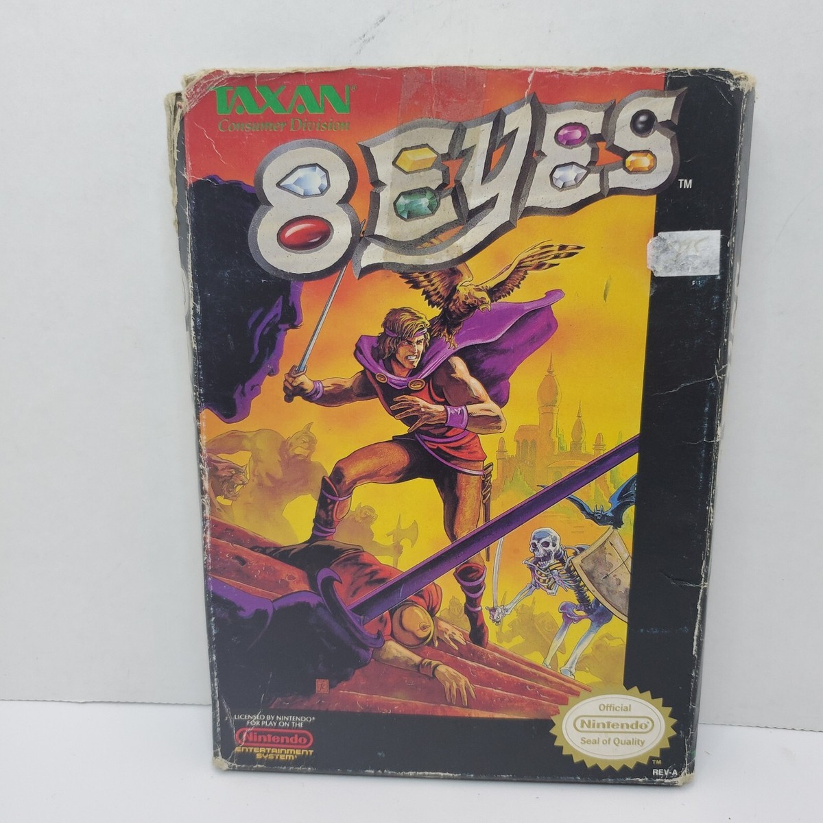 Nintendo NES 8 Eyes Complete in ROUGH DAMAGED Box CIB TESTED | eBay