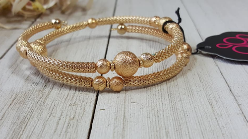 Pulsera envolvente de paparazzi del West End en oro - Imagen 2 de 2
