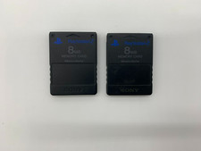 Lot of 2 Official Sony PlayStation 2 Memory Cards Black 