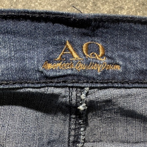 AQ American Quality Women's Size 14 Blue Denim Dark Wash Stretch Straight Leg - Picture 3 of 15