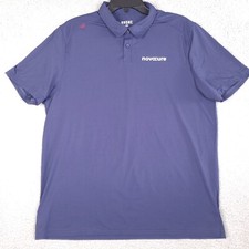 Rhone Polo Shirt Mens Large Navy Blue Short Sleeve Performance Golf Novocure