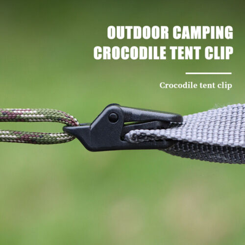10 Pcs Outdoor Camping Canopy Pull Point Hooks, Tent Windproof Fixing Clips F5❤ - Picture 1 of 12