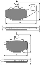 Brake Disc Pads Rear R/H Goldfren for 1997 Kawasaki ZR 550 B8 Zephyr