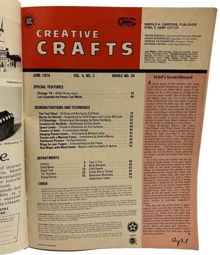 Creative Crafts Magazines 1970s Carstens Publications Lot of 2 Vintage - Picture 3 of 5