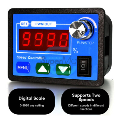 DC6-55V 20A DC Motor Speed Controller with Forward & Reverse Soft start & stop