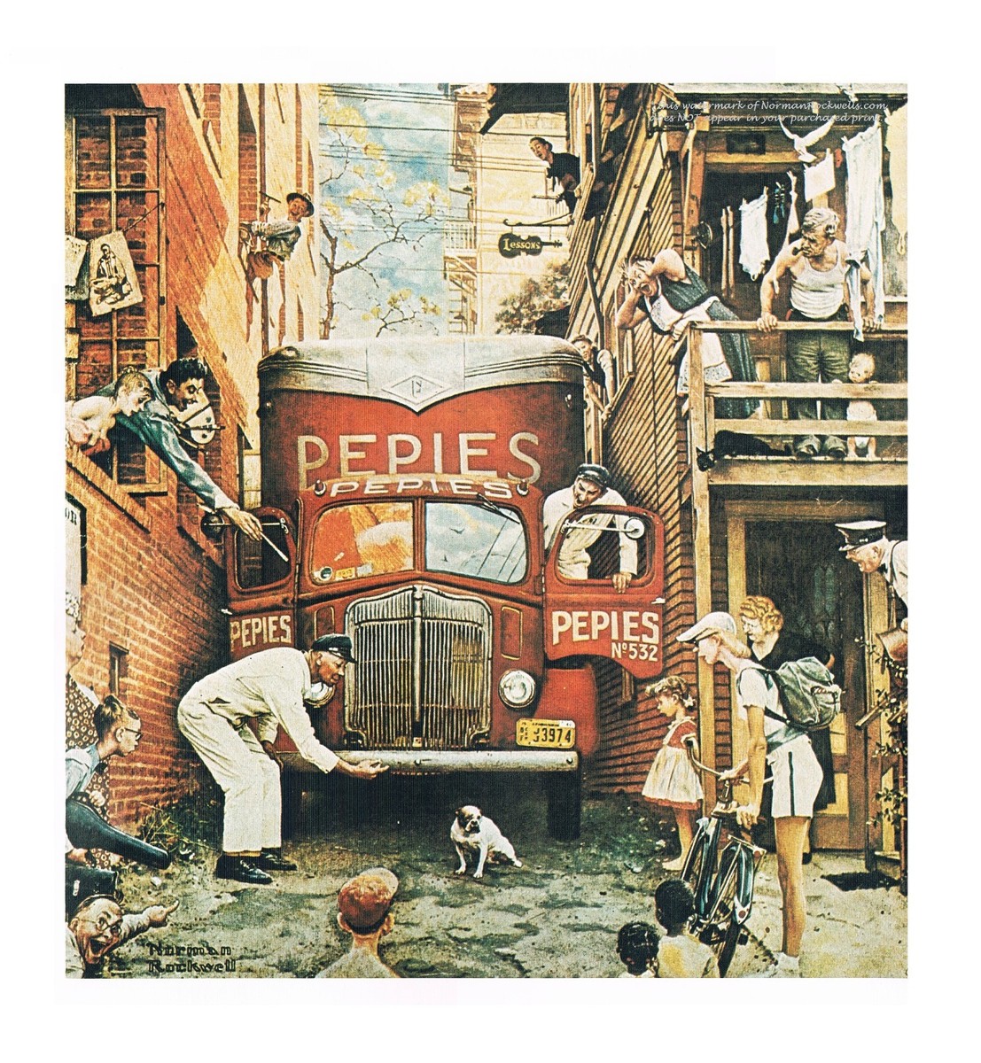 【洋書】Norman Rockwell Norman Rockwell 1940's Urban Scene print 