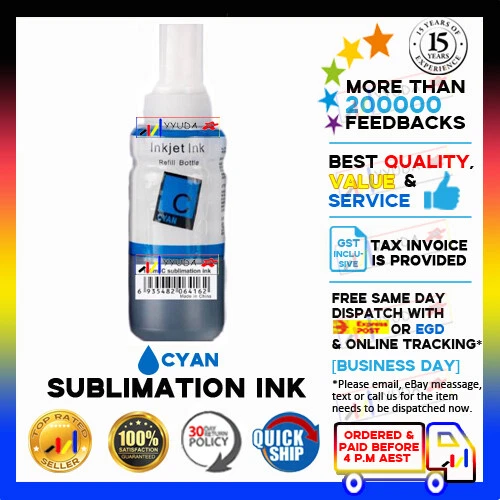 Dye Sublimation Ink for all Epson EcoTank printers ET-2810 2811 1810 4800 5800 - Picture 4 of 6
