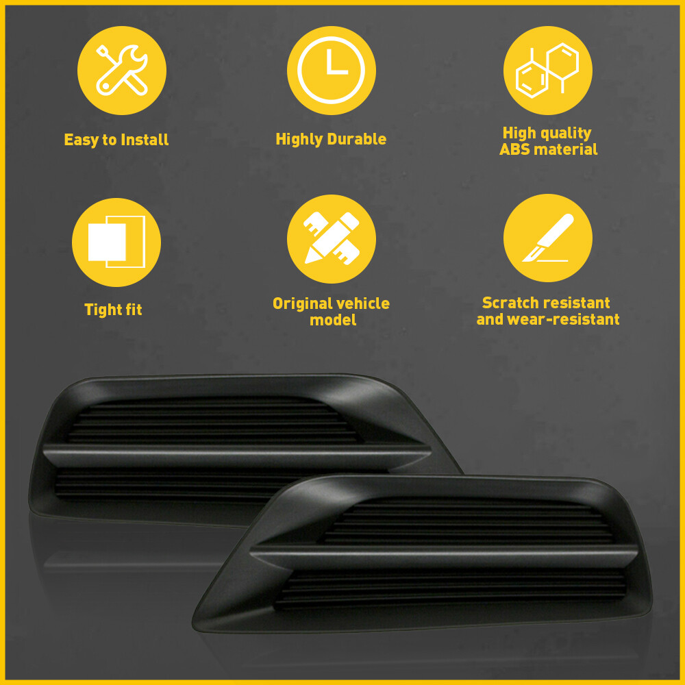 Front Bumper Fog Light Hole Cover Set L+R For 2013-2015 Honda Accord Sedan 4dr