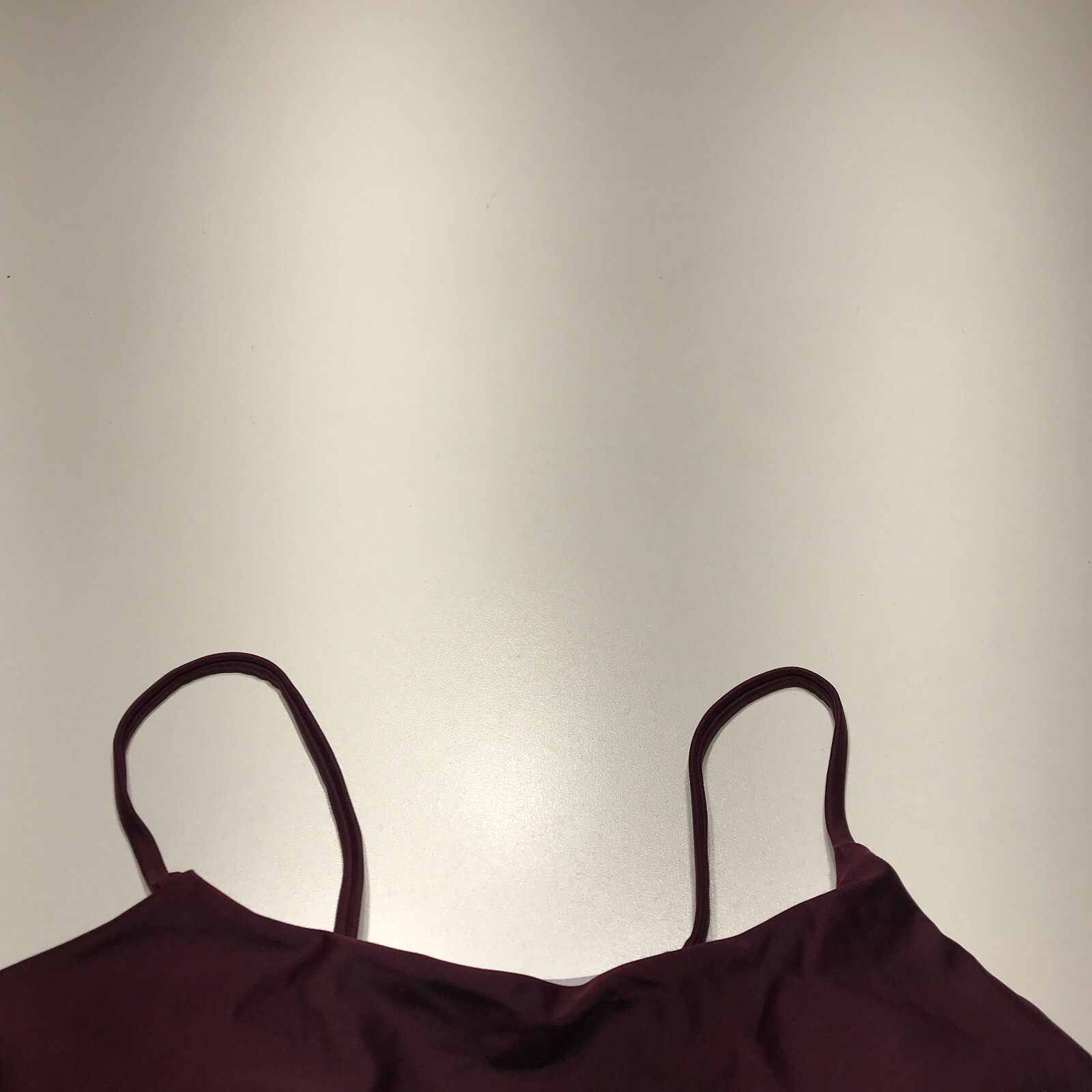 Solid Maroon Burgundy Spaghetti Strap Lined Padde… - image 3