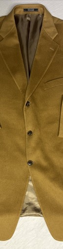100% Cashmere Blazer Arnold Brandt Jacket 3 Button Brown Men's Size 46-L-T - Picture 6 of 10