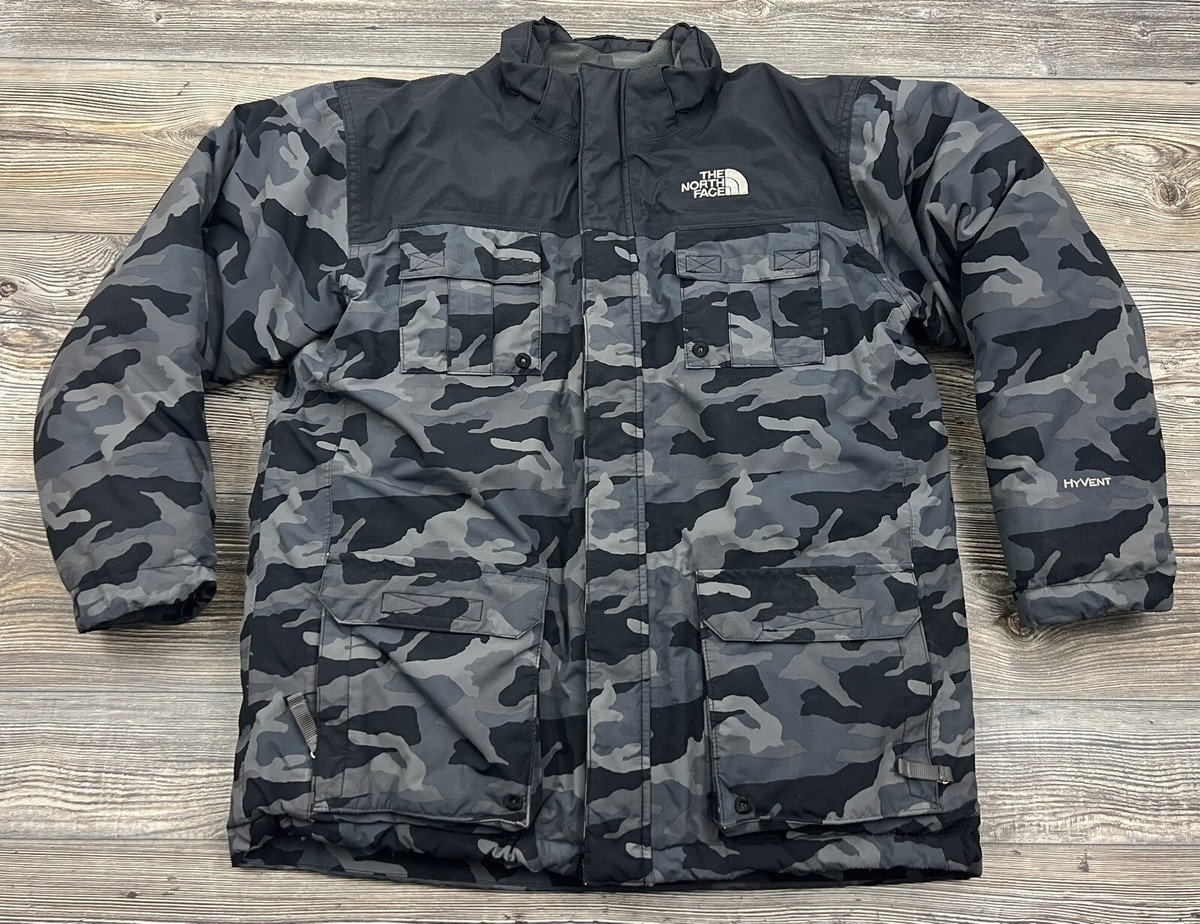 US規格THE NORTH FACE HYVENT カモフラージュダウン/B39 The North Face Hyvent Goose Down Jacket Youth Boy's Large