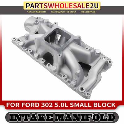1x New High Rise Single Plane Intake Manifold for Ford 302 Small Block Aluminum