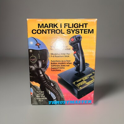 Thrustmaster Joystick Flight Control System Mark 1 For PC With Box Vintage 1993