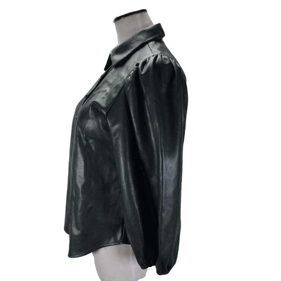 Blusa Marc New York Imitación Cuero Talla S Calce Relajado Manga Abullonada Foto 4 de 4