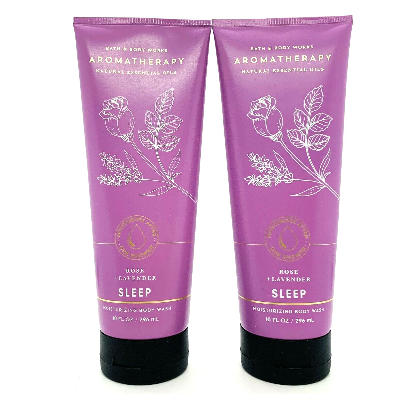 2 BATH & BODY WORKS AROMATHERAPY SLEEP ROSE + LAVENDER Moisturizing
