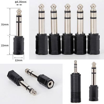 3.5 Female zu 6.35Male Adapter Electronic Klavier Stereo Audio Adapter Connector