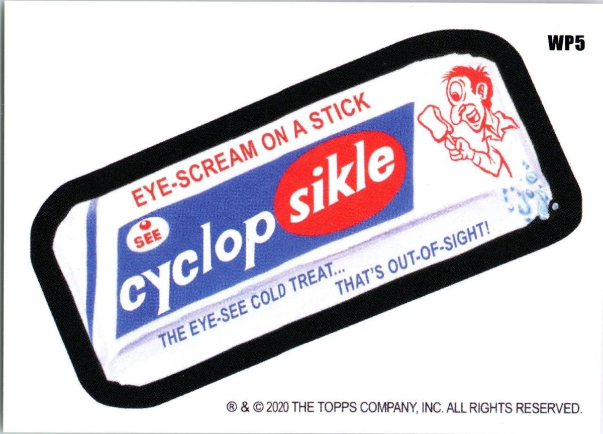 P7469 カラカラ ウィークリー カード NEWS No.19 2020 WACKY PACKAGES JULY WEEKLY WONKY PACKAGES CARD #WP5 CYCLOP