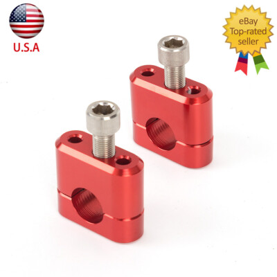 CNC Hand Bar Handlebar Fat Bar Mount Clamps Riser Adaptor 22mm 7/8'' USA Stock