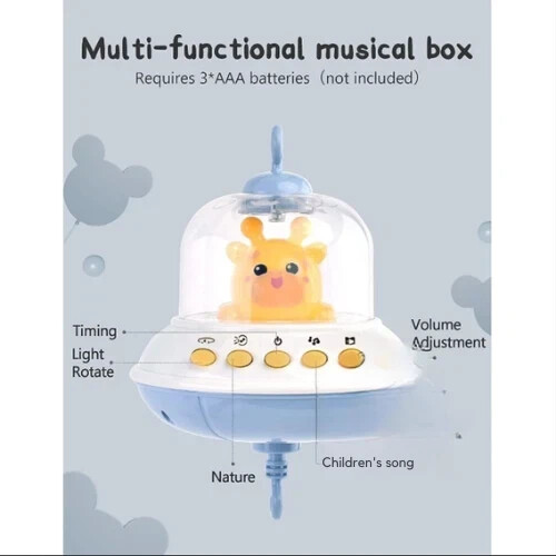 Baby Musical Crib Mobile with Timing Function Projector and Lights Projection - Picture 4 of 7