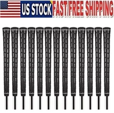 13Pcs Golf Grip Golf Club Grip Tour Wrap High-Tack Rubber Standard Midsize Black