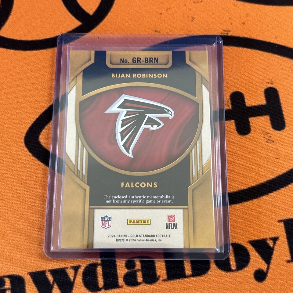 2024 Gold Standard FOTL Bijan Robinson 11/24 Gold Rush Laundry Tag