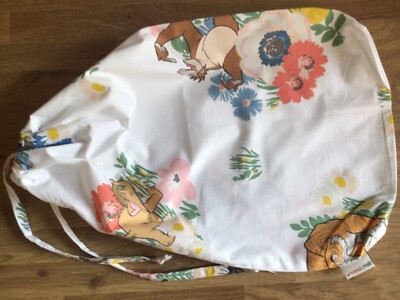 Cath Kidston x Disney Dschungelbuch 1 Kordelzugbeutel Staubschutz Baumwolle Neu Blumen