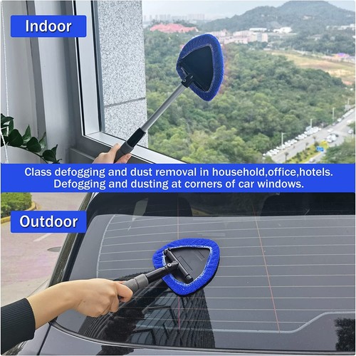 Windshield Cleaning Tool Kit Car Window Glass Wiper Cleaner Brush Pad Extendable - Picture 7 of 16